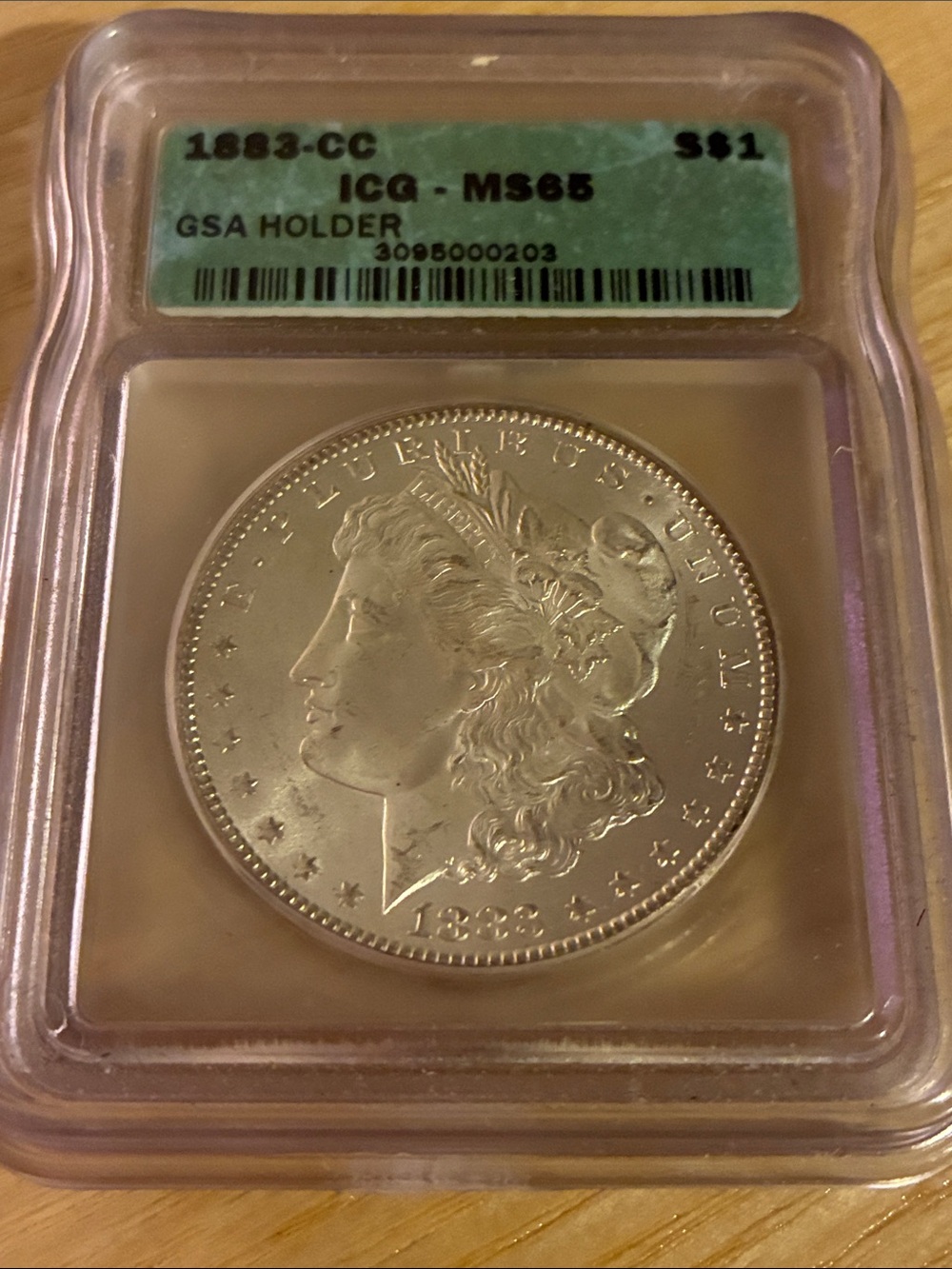 1883-CC Morgan Silver Dollar